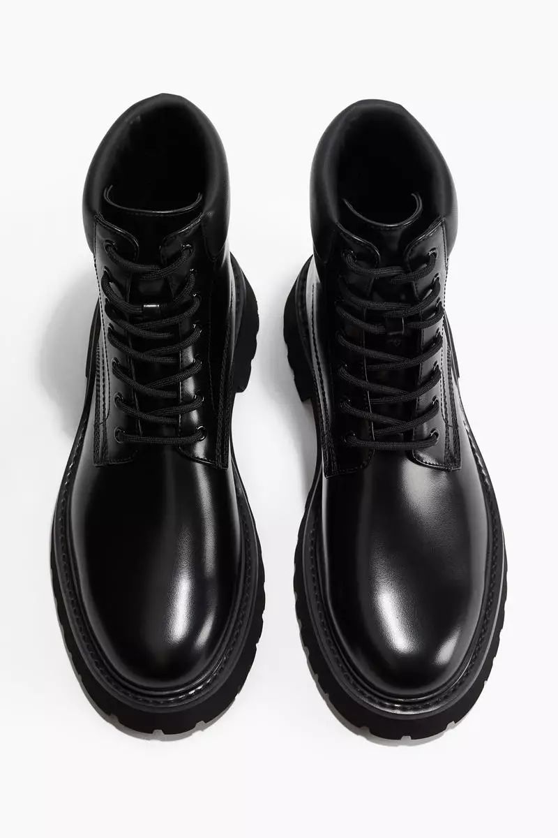 Chunky lace-up boots
