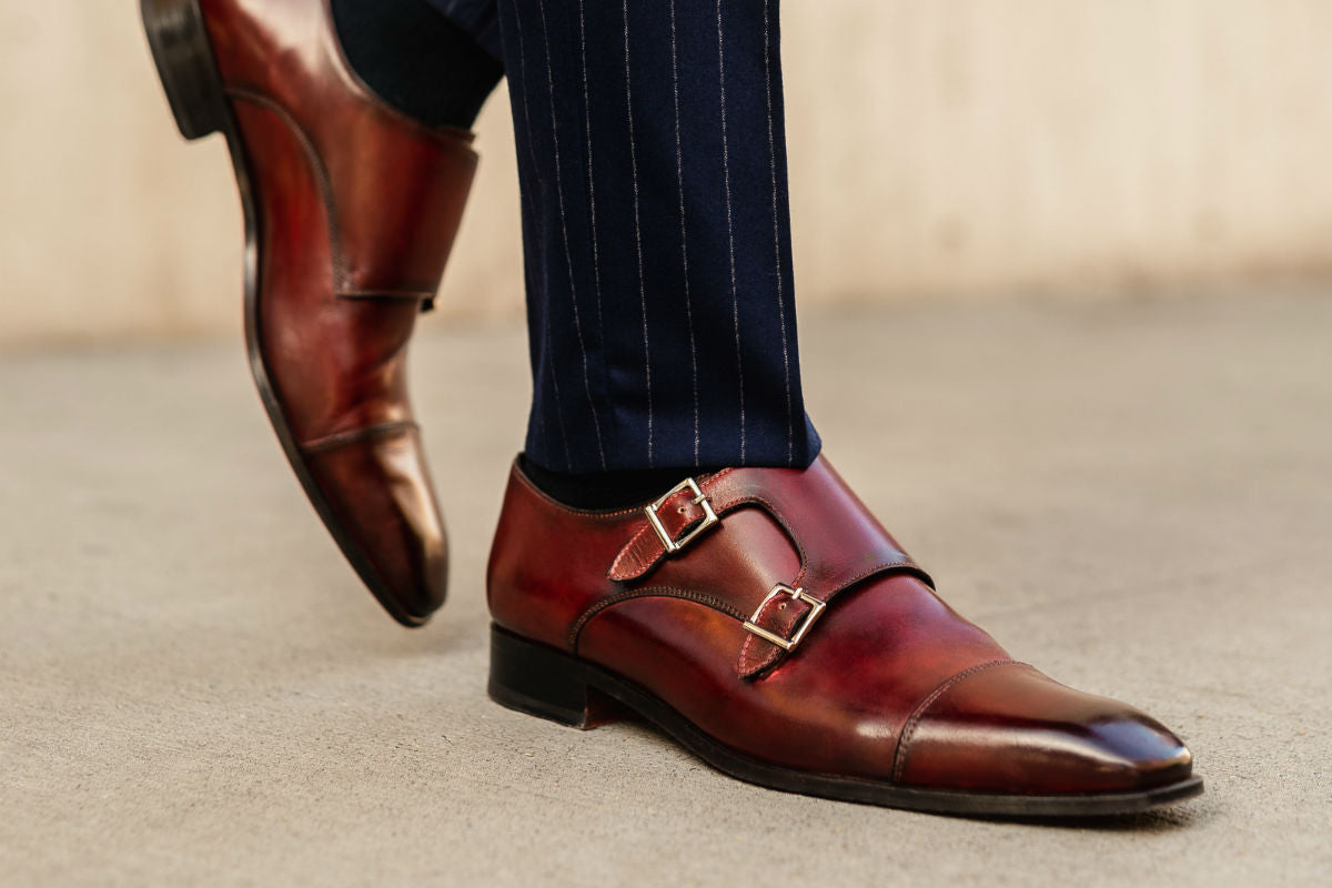The Burton Double Monk Strap - Oxblood