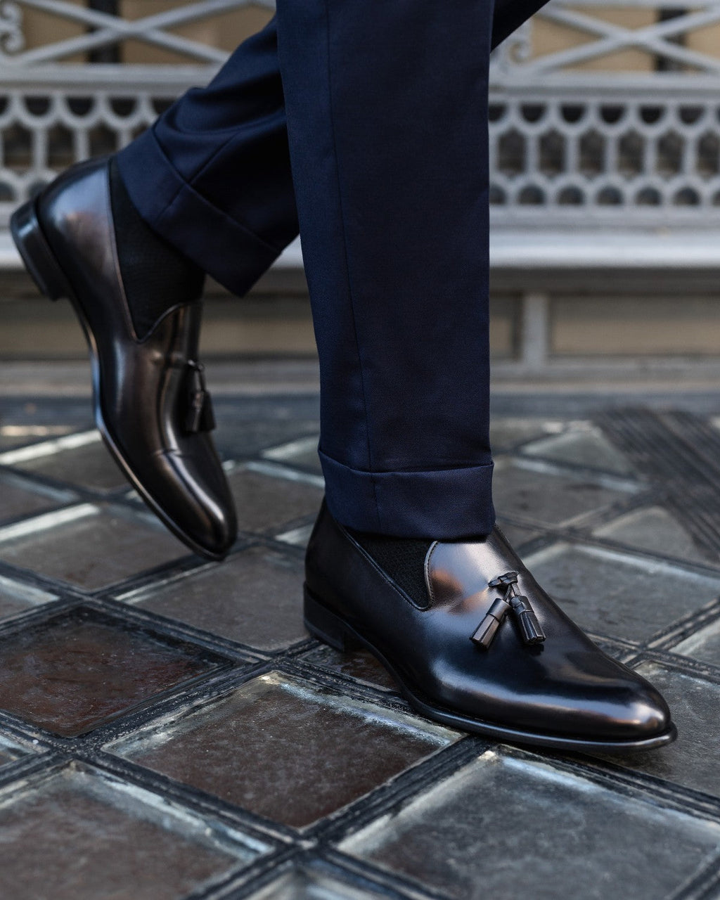 The Chaplin Tassel Loafer - Nero