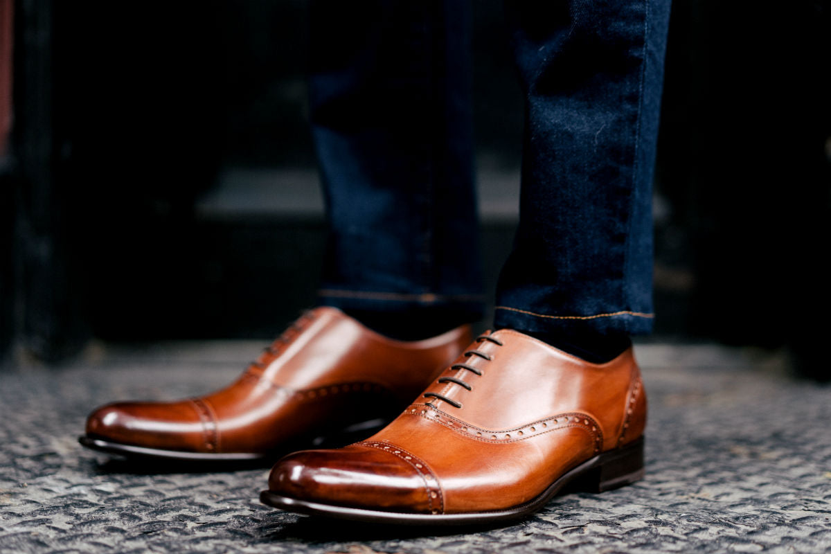 The Brando Semi-Brogue Oxford - Havana Brown