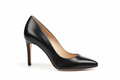 high-vamp leather pump