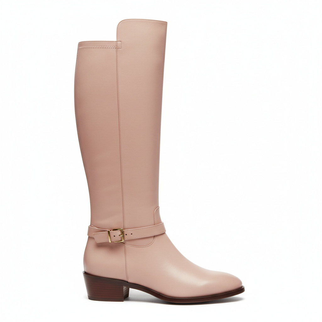 Leather Knee-High Riding Boot