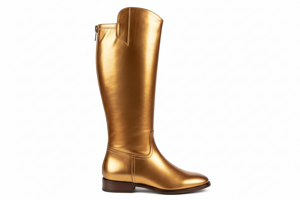 Leather Knee-High Riding Boot