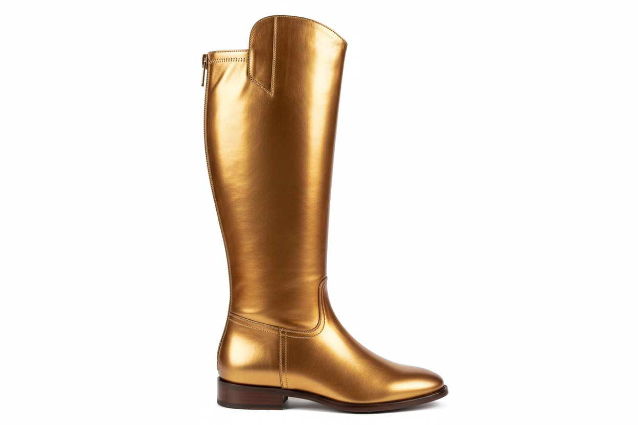 Leather Knee-High Riding Boot