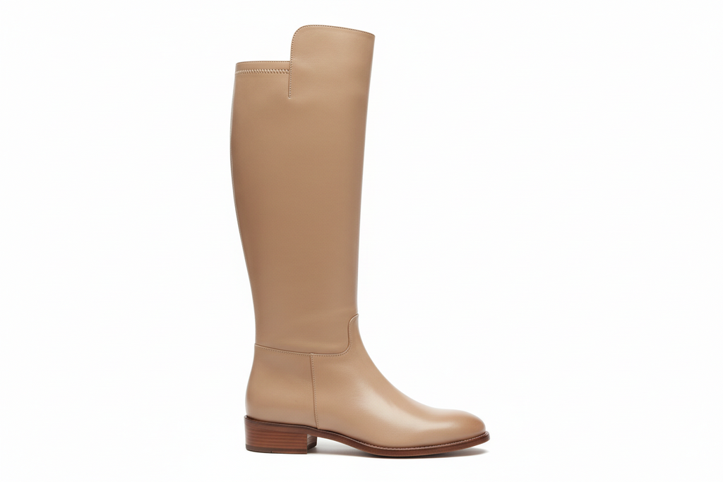 Leather Knee-High Riding Boot