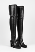 Leather Over-The-Knee Thigh-High Boot