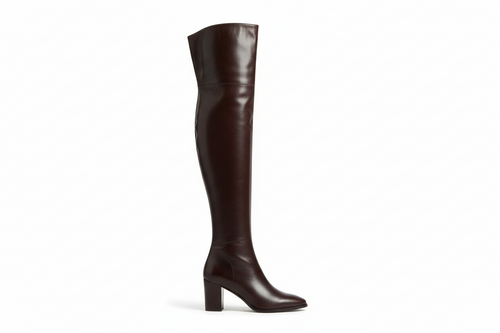 Leather Over-The-Knee Thigh-High Boot
