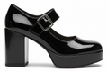 Leather Platform Mary Jane Block Heel