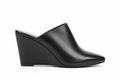 Leather Wedge Heel Structured Mule