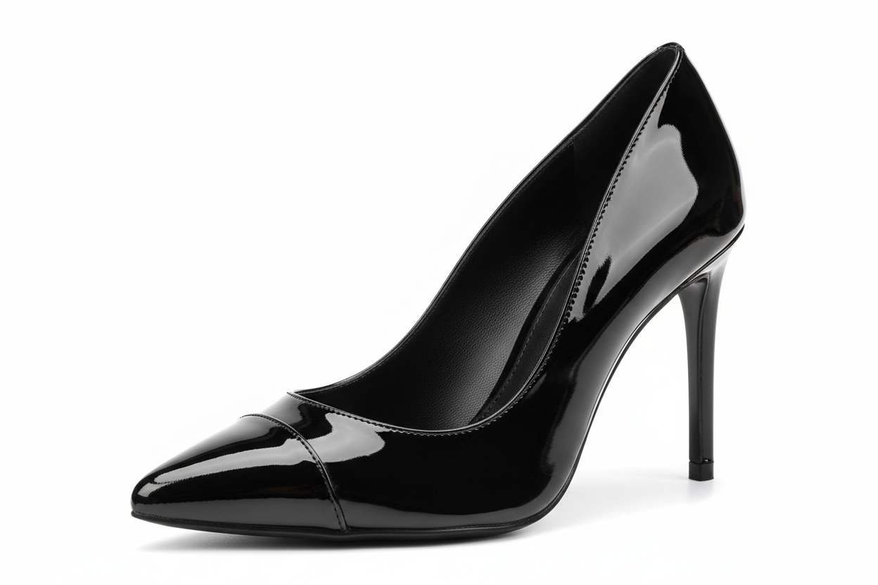 Patent Leather Cap-Toe Stiletto Pump