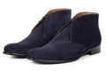 The Newman Chukka Boot - Midnight Blue Suede