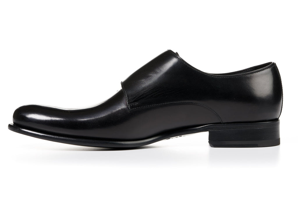 The Poitier Double Monk Strap - Nero