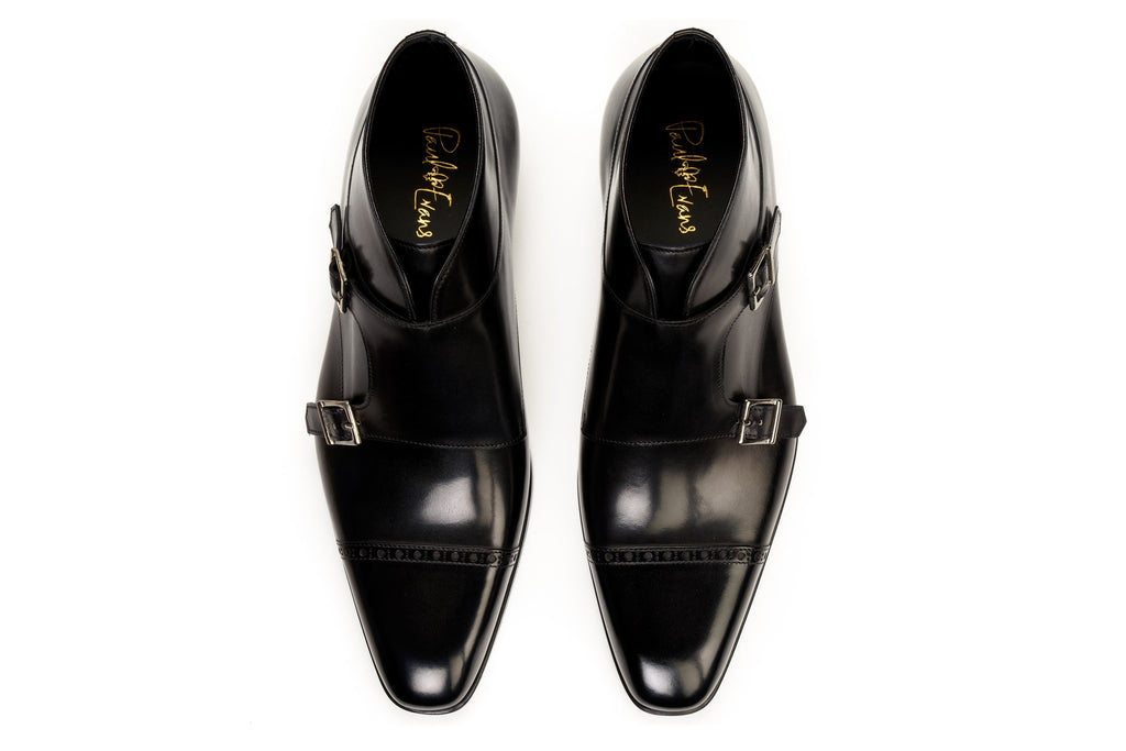 The Heston Double Monk Strap Boot - Nero